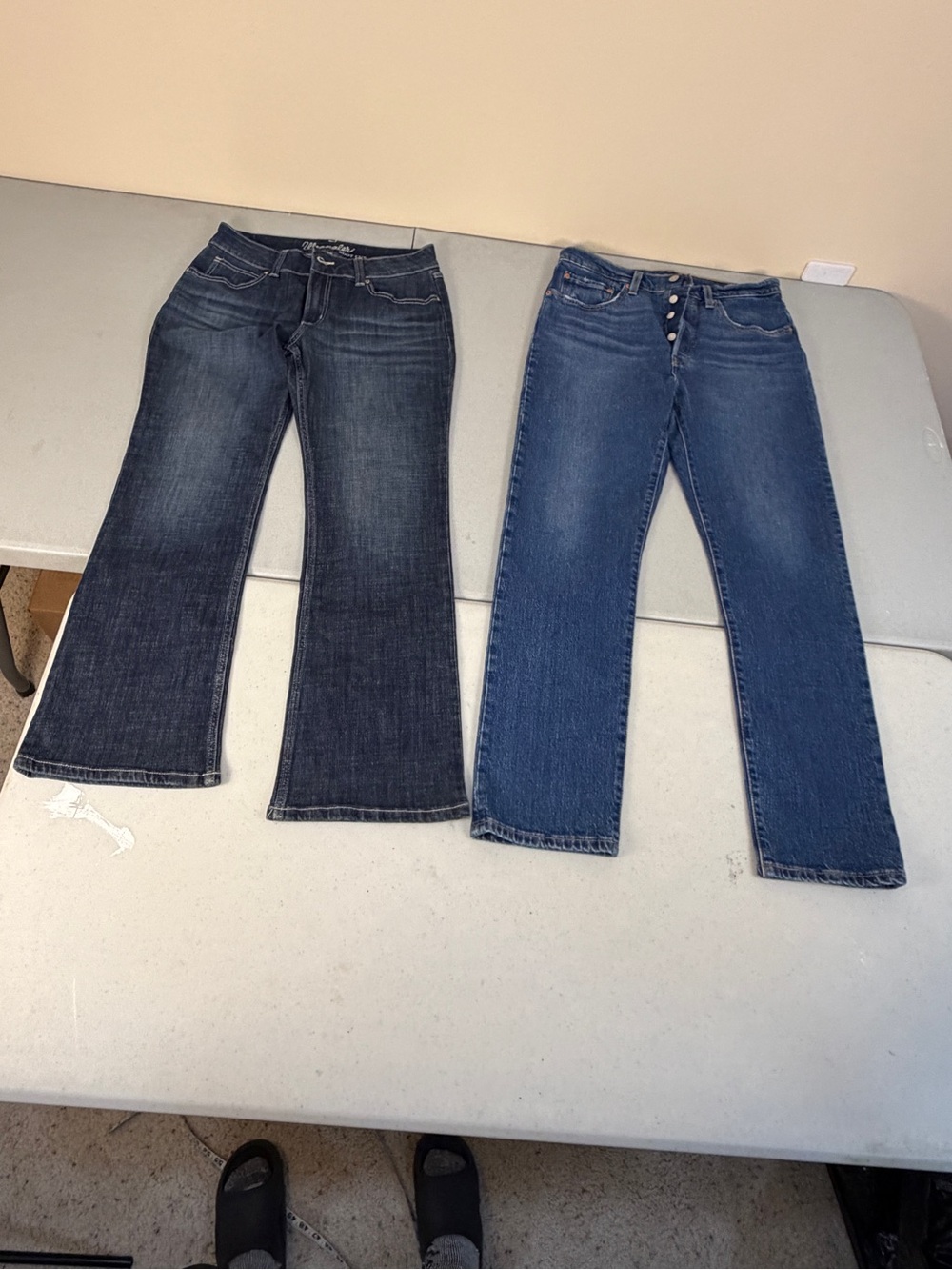 Wrangler Women’s Flare Jeans Duo - Dark Indigo & Medium Blue